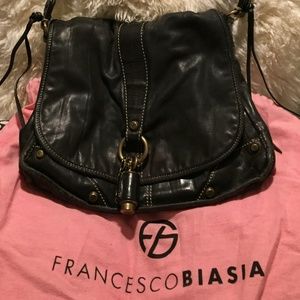 Francescco Biasia Leather Shoulder Messenger Bag